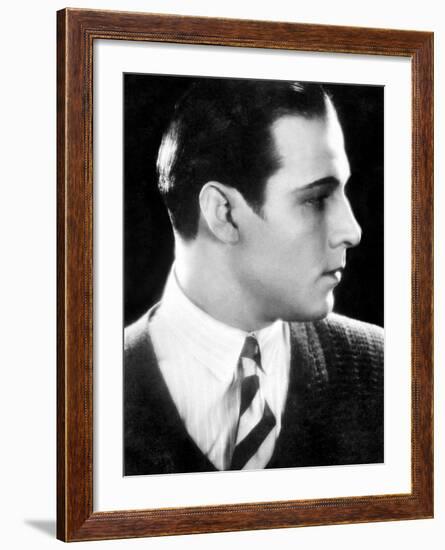 Rudolph Valentino, 1920s--Framed Photo