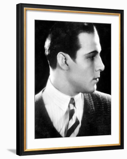 Rudolph Valentino, 1920s--Framed Photo