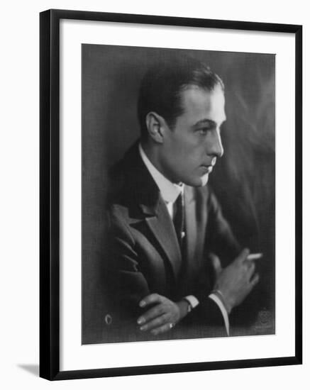 Rudolph Valentino, 1920s--Framed Photo