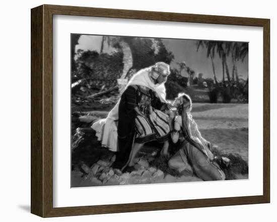 Rudolph Valentino; Agnes Ayres. "The Son of the Sheik" [1926], Directed by George Fitzmaurice.-null-Framed Photographic Print