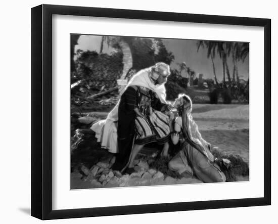 Rudolph Valentino; Agnes Ayres. "The Son of the Sheik" [1926], Directed by George Fitzmaurice.-null-Framed Photographic Print