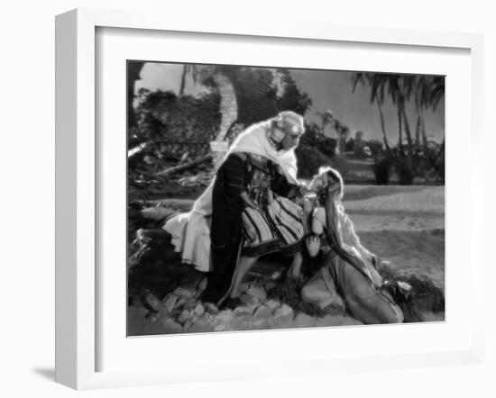 Rudolph Valentino; Agnes Ayres. "The Son of the Sheik" [1926], Directed by George Fitzmaurice.-null-Framed Photographic Print