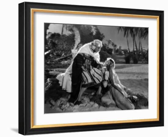 Rudolph Valentino; Agnes Ayres. "The Son of the Sheik" [1926], Directed by George Fitzmaurice.-null-Framed Photographic Print