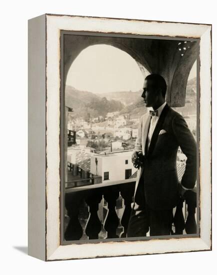 Rudolph Valentino, portrait ca. 1920s.-null-Framed Stretched Canvas