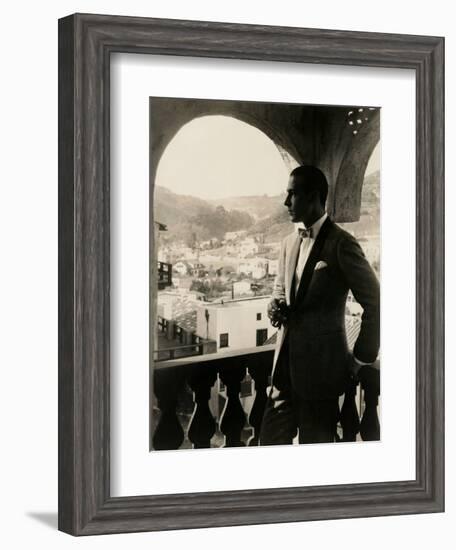 Rudolph Valentino, portrait ca. 1920s.--Framed Art Print