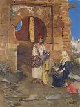 Gnaoua in a North African Interior (Oil on Panel)-Rudolphe Ernst-Giclee Print