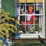 "Signs of Spring," Country Gentleman Cover, April 1, 1947-Rudy Pott-Framed Giclee Print