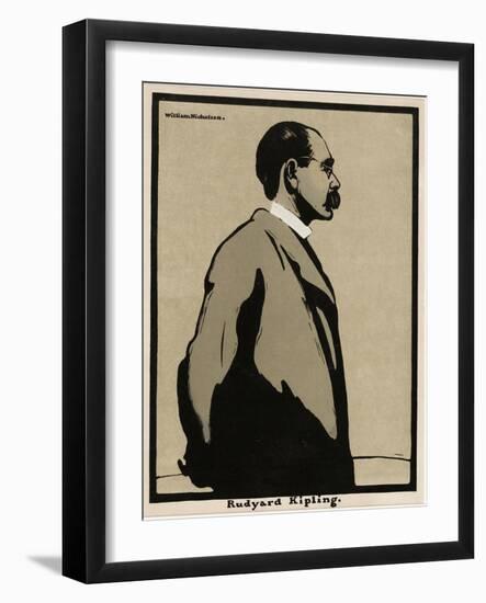 Rudyard Kipling (1865 - 1936), Pub. 1899 (Colour Lithograph)-William Nicholson-Framed Giclee Print