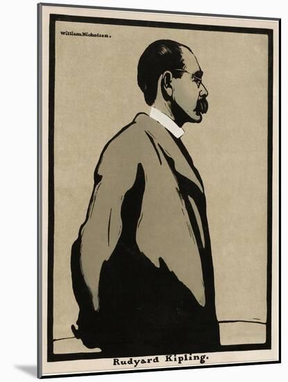 Rudyard Kipling (1865 - 1936), Pub. 1899 (Colour Lithograph)-William Nicholson-Mounted Giclee Print