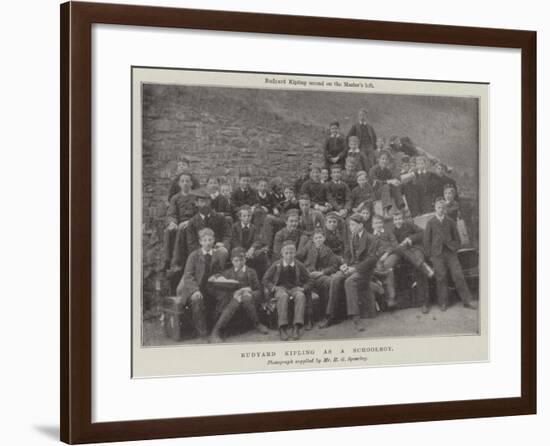 Rudyard Kipling as a Schoolboy-null-Framed Giclee Print