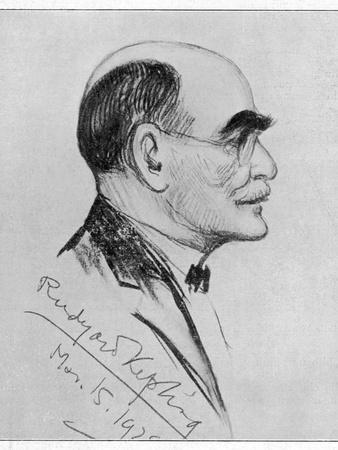 Rudyard Kipling English Writer Sketched During a Visit to Naples in March  1928' Photographic Print - G. Garzia | Art.com