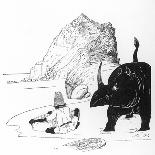 The Elephant's Child Having His Nose Pulled by the Crocodile-Rudyard Kipling-Giclee Print