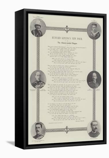 Rudyard Kipling's New Poem, the Absent-Minded Beggar-null-Framed Premier Image Canvas