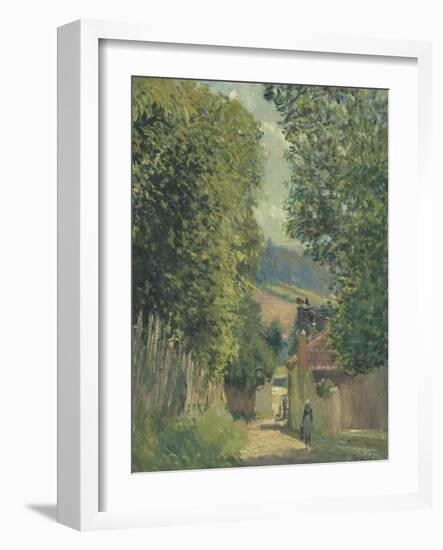 Rue à Louveciennes-Alfred Sisley-Framed Giclee Print