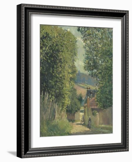 Rue à Louveciennes-Alfred Sisley-Framed Giclee Print