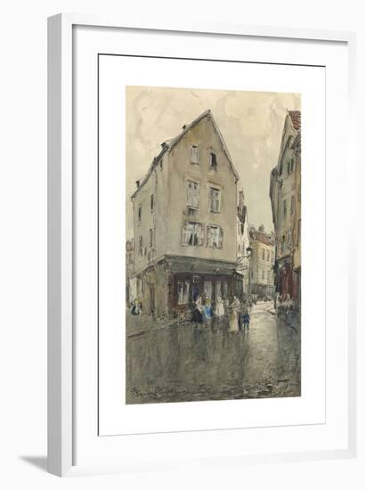 Rue animée à Chartres-Frank Myers Boggs-Framed Premium Giclee Print