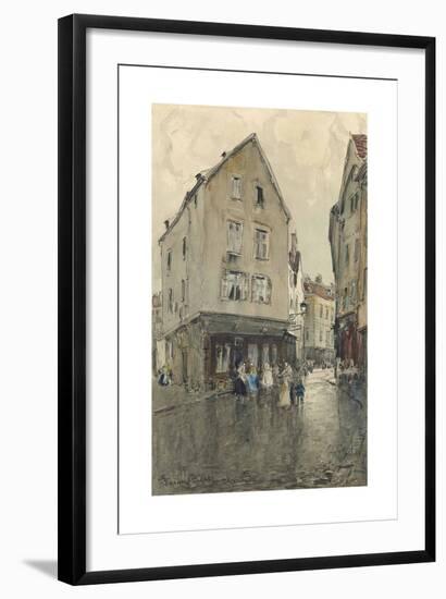 Rue animée à Chartres-Frank Myers Boggs-Framed Premium Giclee Print