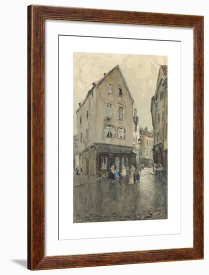 Rue animée à Chartres-Frank Myers Boggs-Framed Premium Giclee Print