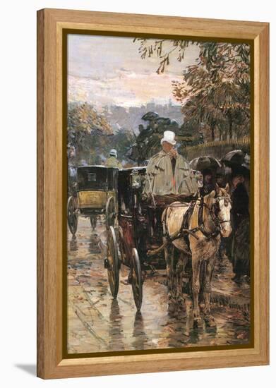 Rue Bonaparte-Childe Hassam-Framed Stretched Canvas