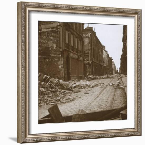 Rue Cérès, Reims, northern France, c1914-c1918-Unknown-Framed Photographic Print