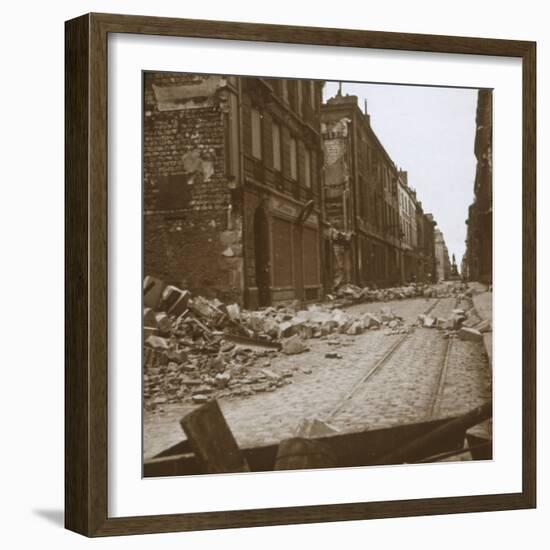 Rue Cérès, Reims, northern France, c1914-c1918-Unknown-Framed Photographic Print