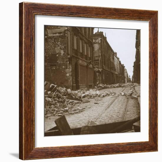 Rue Cérès, Reims, northern France, c1914-c1918-Unknown-Framed Photographic Print