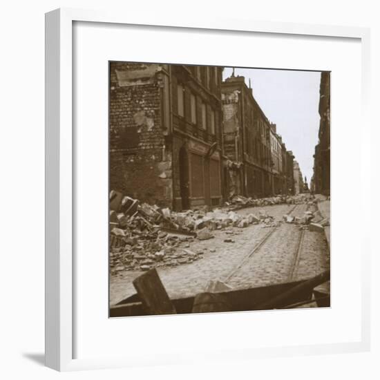 Rue Cérès, Reims, northern France, c1914-c1918-Unknown-Framed Photographic Print