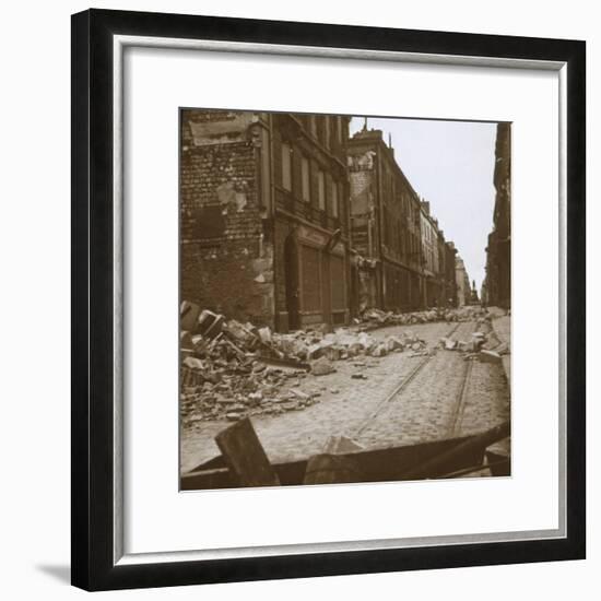 Rue Cérès, Reims, northern France, c1914-c1918-Unknown-Framed Photographic Print