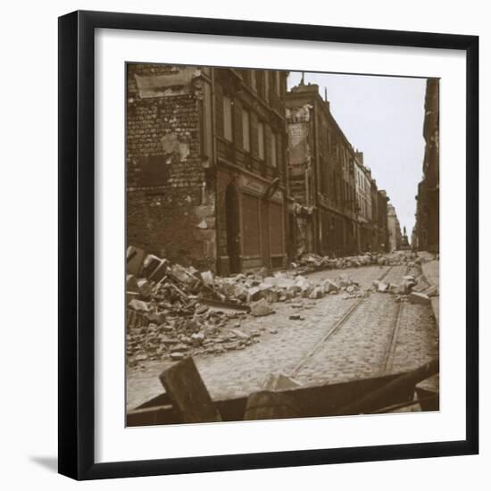 Rue Cérès, Reims, northern France, c1914-c1918-Unknown-Framed Photographic Print