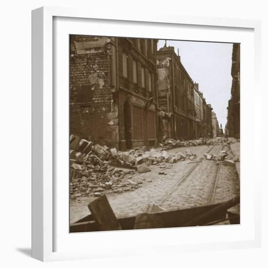 Rue Cérès, Reims, northern France, c1914-c1918-Unknown-Framed Photographic Print