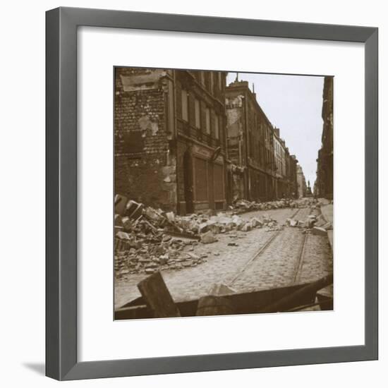 Rue Cérès, Reims, northern France, c1914-c1918-Unknown-Framed Photographic Print