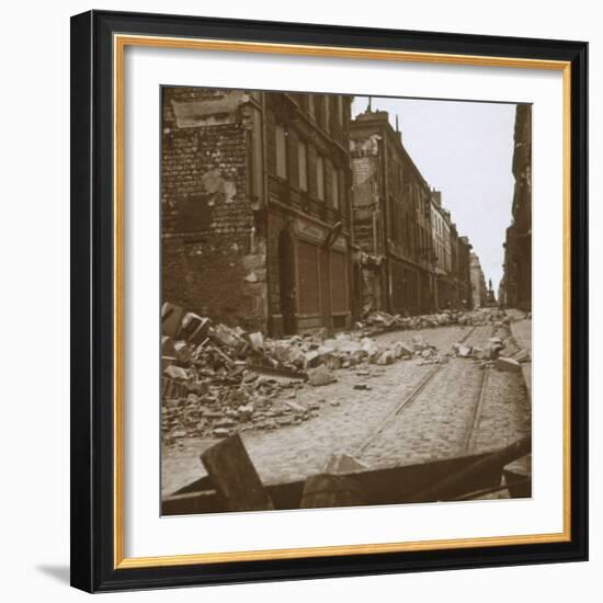 Rue Cérès, Reims, northern France, c1914-c1918-Unknown-Framed Photographic Print