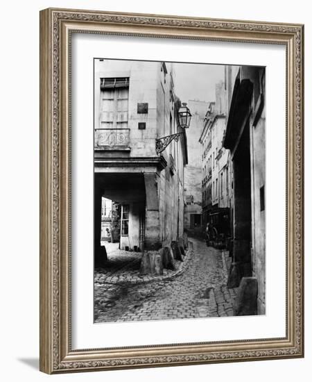 Rue Chanoinesse, from Rue Des Chantres, Paris, 1858-78-Charles Marville-Framed Giclee Print