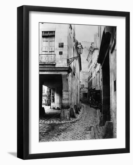 Rue Chanoinesse, from Rue Des Chantres, Paris, 1858-78-Charles Marville-Framed Giclee Print