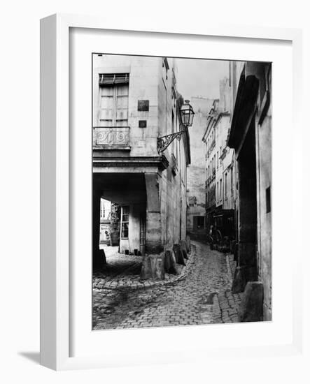 Rue Chanoinesse, from Rue Des Chantres, Paris, 1858-78-Charles Marville-Framed Giclee Print