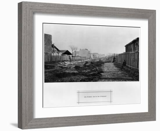 Rue D'Alesia, from Rue D'Orleans, Paris, 1858-78-Charles Marville-Framed Giclee Print