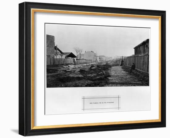 Rue D'Alesia, from Rue D'Orleans, Paris, 1858-78-Charles Marville-Framed Giclee Print