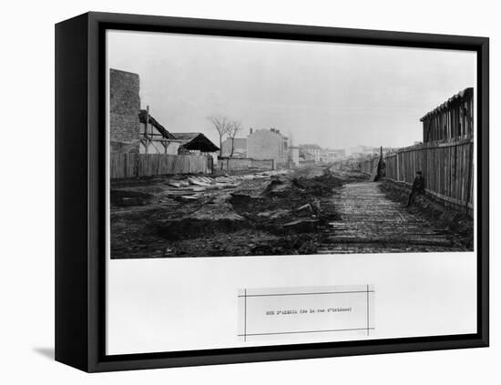 Rue D'Alesia, from Rue D'Orleans, Paris, 1858-78-Charles Marville-Framed Premier Image Canvas