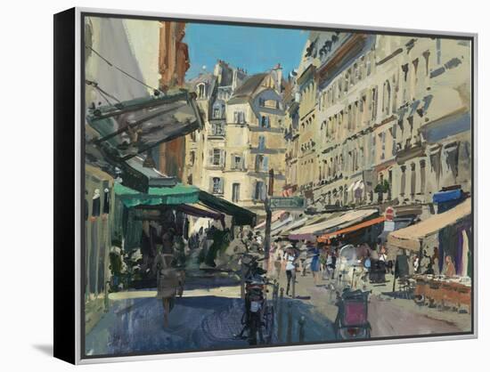 Rue de Buci, Lunchtime, 2014-Peter Brown-Framed Premier Image Canvas