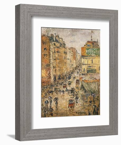 Rue De Clignancourt, Paris, C.1924-Gustave Loiseau-Framed Giclee Print
