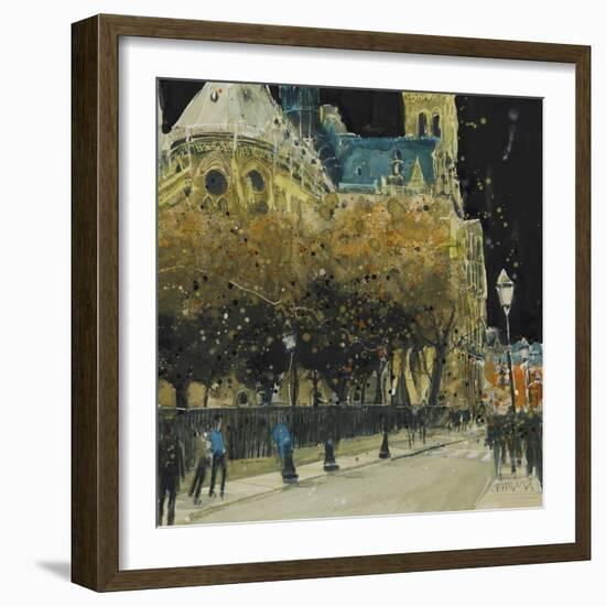 Rue de Cloitre Notre Dame, Paris-Susan Brown-Framed Giclee Print