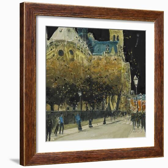 Rue de Cloitre Notre Dame, Paris-Susan Brown-Framed Giclee Print