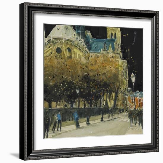 Rue de Cloitre Notre Dame, Paris-Susan Brown-Framed Giclee Print