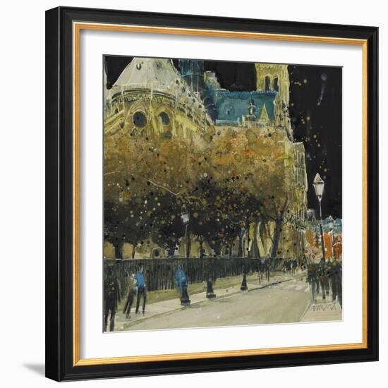 Rue de Cloitre Notre Dame, Paris-Susan Brown-Framed Giclee Print