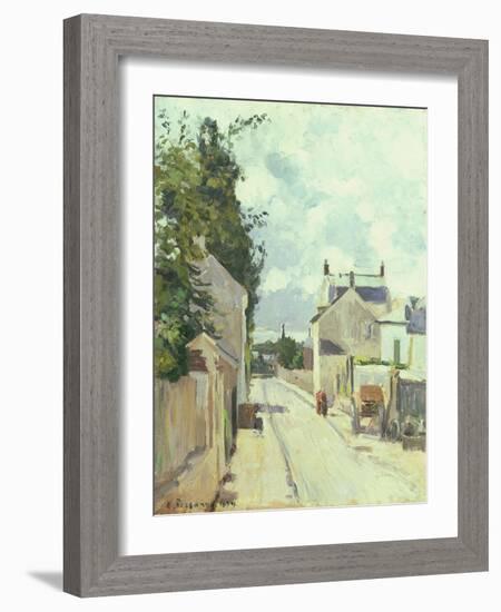 Rue de l'Ermitage, Pontoise, 1874-Camille Pissarro-Framed Giclee Print