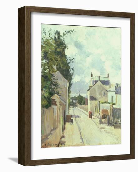 Rue de l'Ermitage, Pontoise, 1874-Camille Pissarro-Framed Giclee Print