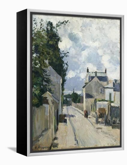 Rue De L'Hermitage Pontoise, 1874-Eugène Boudin-Framed Premier Image Canvas