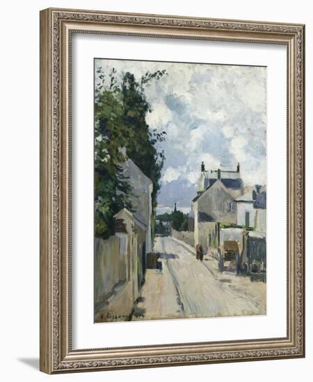 Rue De L'Hermitage Pontoise, 1874-Eugène Boudin-Framed Giclee Print