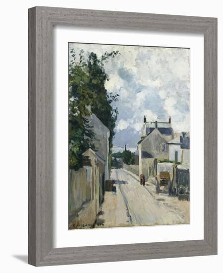 Rue De L'Hermitage Pontoise, 1874-Eugène Boudin-Framed Giclee Print