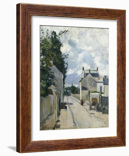 Rue De L'Hermitage Pontoise, 1874-Eugène Boudin-Framed Giclee Print